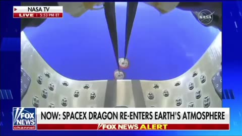 SpaceX re-enters earth's atmosphere