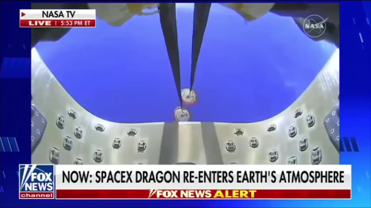 SpaceX re-enters earth's atmosphere