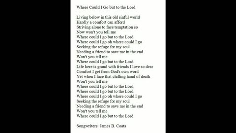 Before 2005 Where Could I Go But To The Lord by SRM