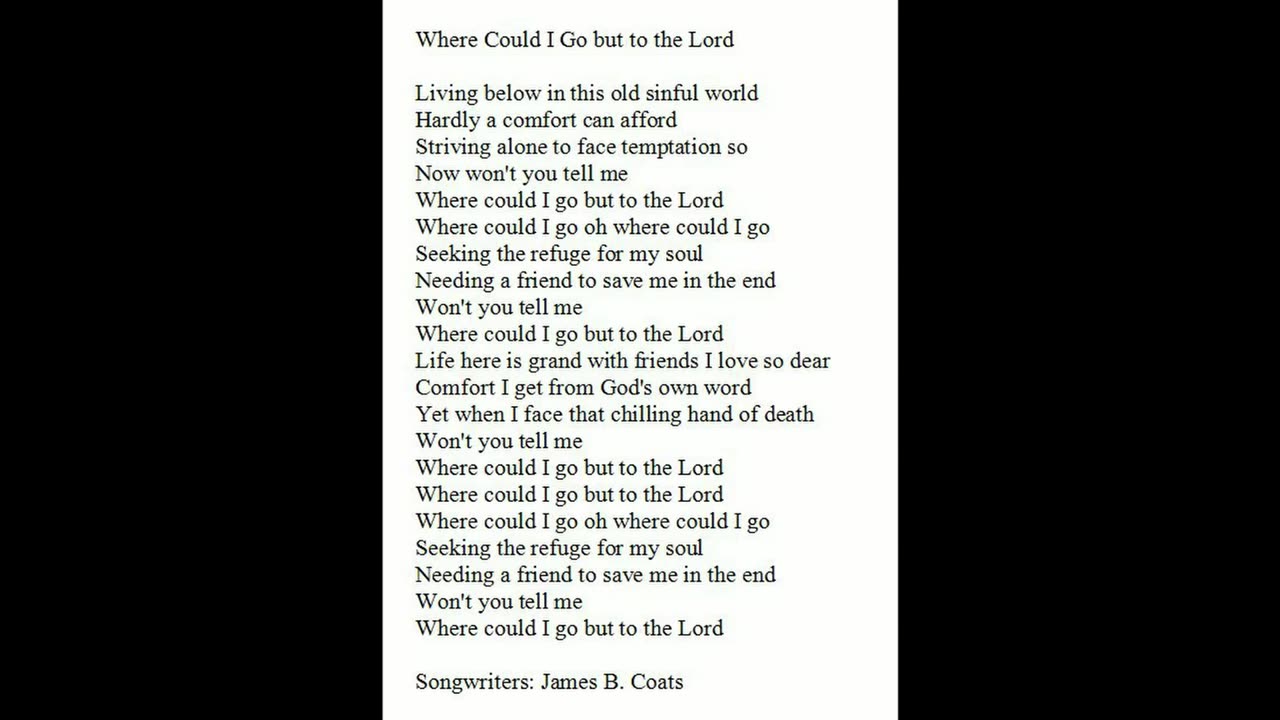Before 2005 Where Could I Go But To The Lord by SRM