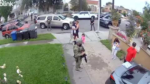 ICE searching someone's home for Undocumented Immigrants in Los Angeles