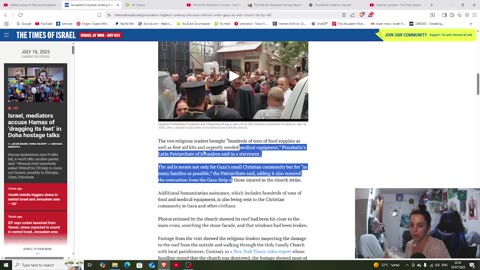 Rockets Come In, & Viewing THe "Holy Fathers" Visit the Church of Gaza