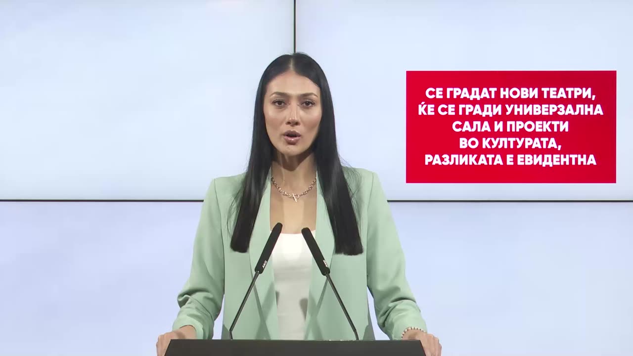 Андоновска: Се градат нови театри, ќе се гради Универзална сала и проекти во културата