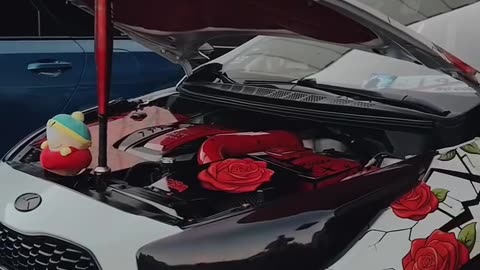 Kia Freunde Saarland car gang from Germany 🇩🇪 🚗❤️, ft. our Custom LED Bonnet Holder Props.