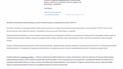 Była pracownica WHO Astrid Stuckelberger zażądała pełnego ujawnienia składu szpryc