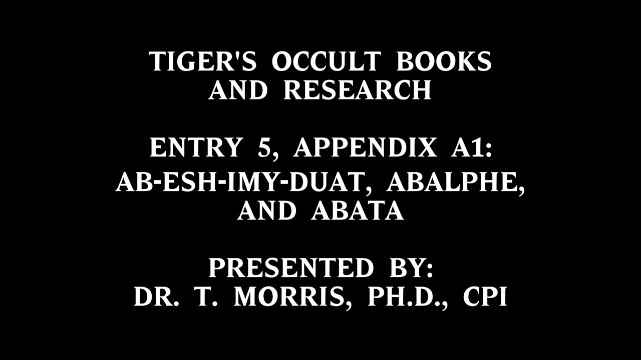 Entry 5: Appendix A1