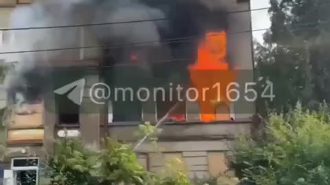 ‼️ Russian "Molniya" drone attacked military enlistment office building in Kharkiv.
