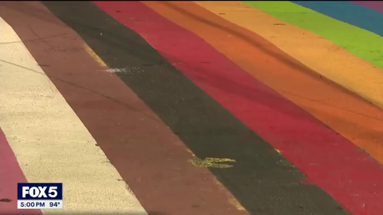 Fag flags vandalized 🌈😂🌈✋