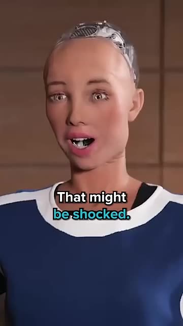 Asking Sophia, Hanson Robotic’s human-like AI robot, to show her range of emotions.