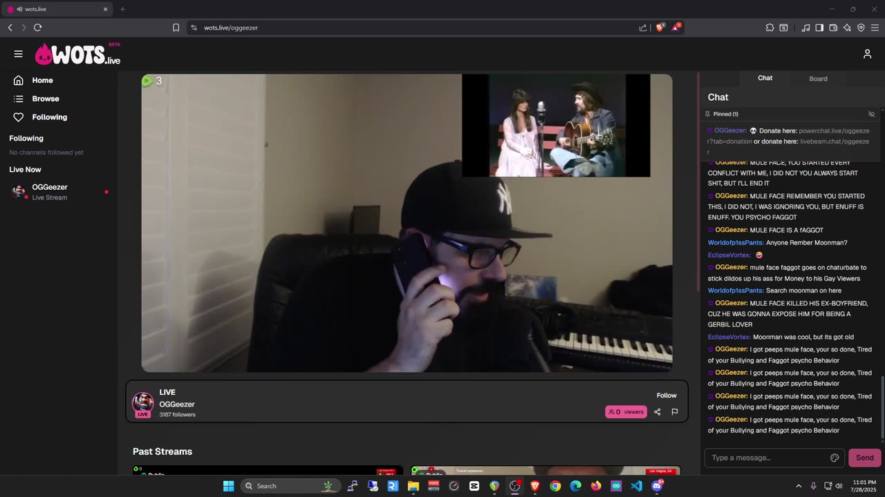 OG Geezer on the phone with someone who he is paying to kill me