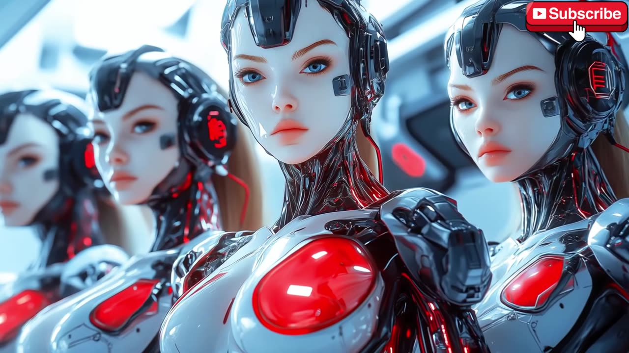 Future City in 2100: Robot Girls