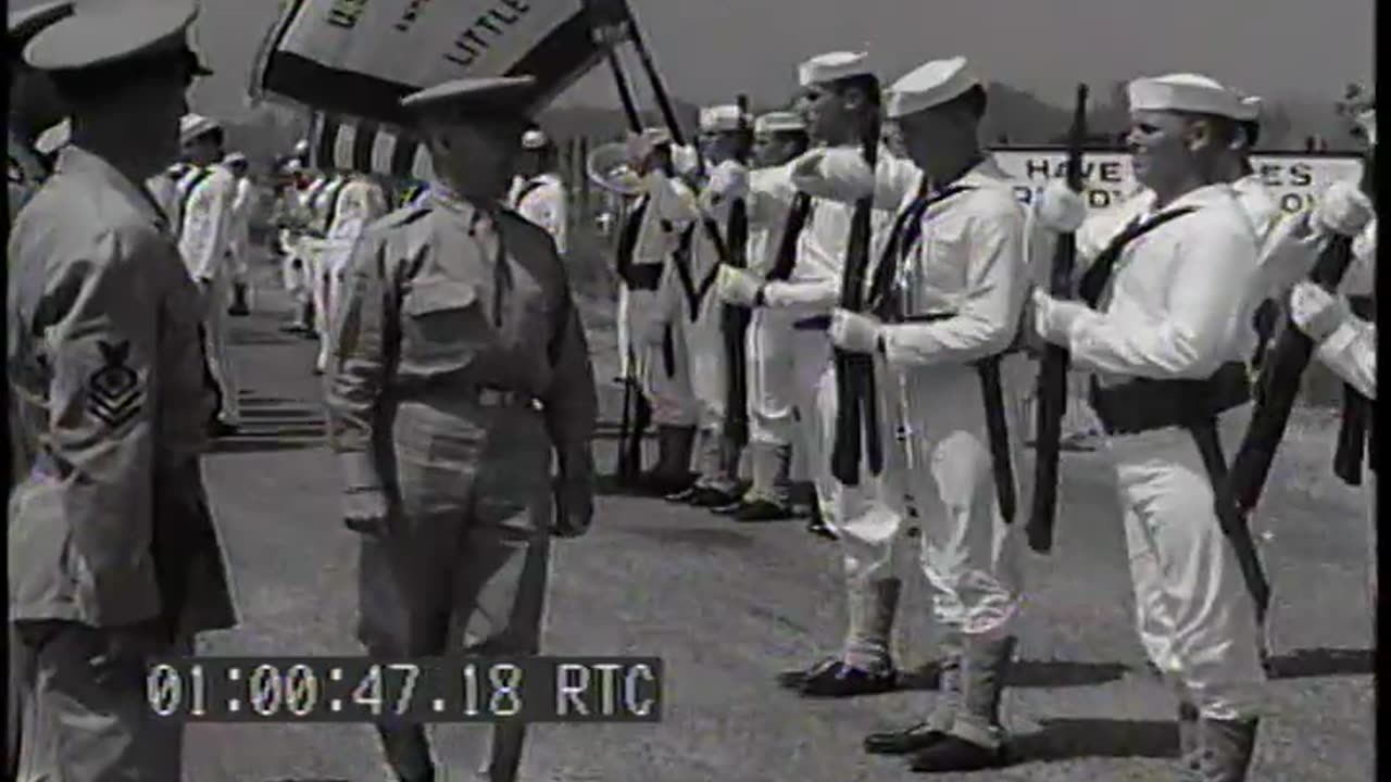 GEN. McNAIR, ADM. K... - GEN. McNAIR, ADM. KIRK & HIGH RANKING OFFICERS INSPECT NAS N - 428-npc-1949