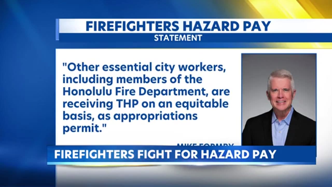 Honolulu firefighters fight for hazard pay