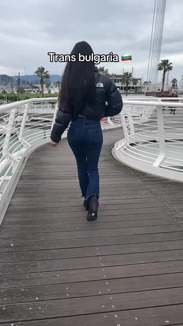 Walking together with italian tgirl