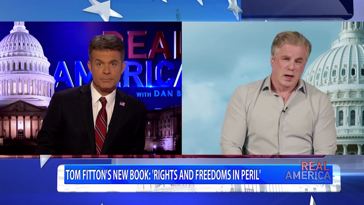 REAL AMERICA -- Dan Ball W/ Tom Fitton, Judicial Watch Sues DOJ For Epstein Files, 4/22/25