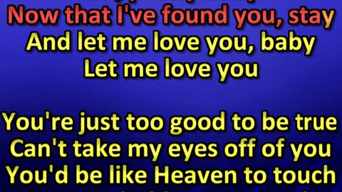 Can't Take My Eyes Of You (Karaoke by kbkaraokeking)