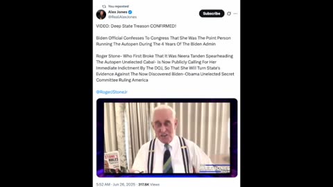 Alex Jones & Roger Stone Discuss Treasonous Control Of AutoPen By Low Level Biden Staff