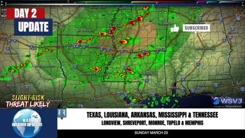 🌪️ Increasing Tornado Threat Sunday: NE LA to Central MS! 3/22/25 #shorts #severeweather