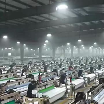 fully automated Chinese textile factory, controlled by AI