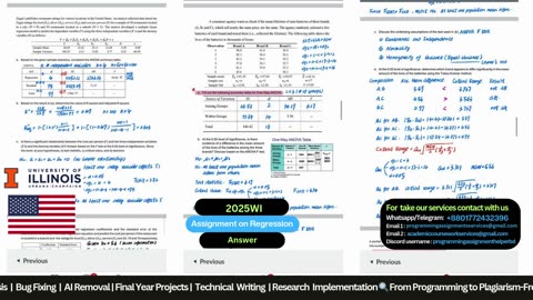 Student Work(Assignment) | 2025WI Regression Analysis – Statistical Methods for Business | UIUC