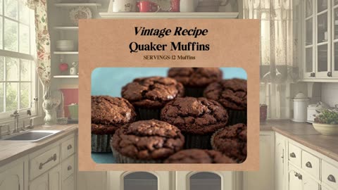 Vintage Recipe - Quaker Muffins