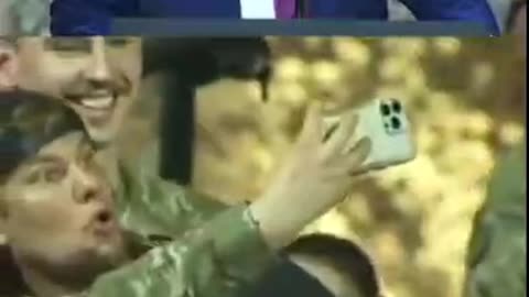 Theo Von Makes A Surprise Visit With the Troops in Qatar With President Trump
