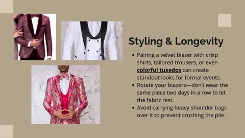 Men’s Velvet Blazer Care & Maintenance Tips