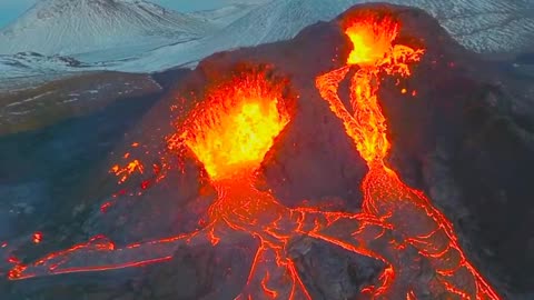 360' Fly Over a Volcano