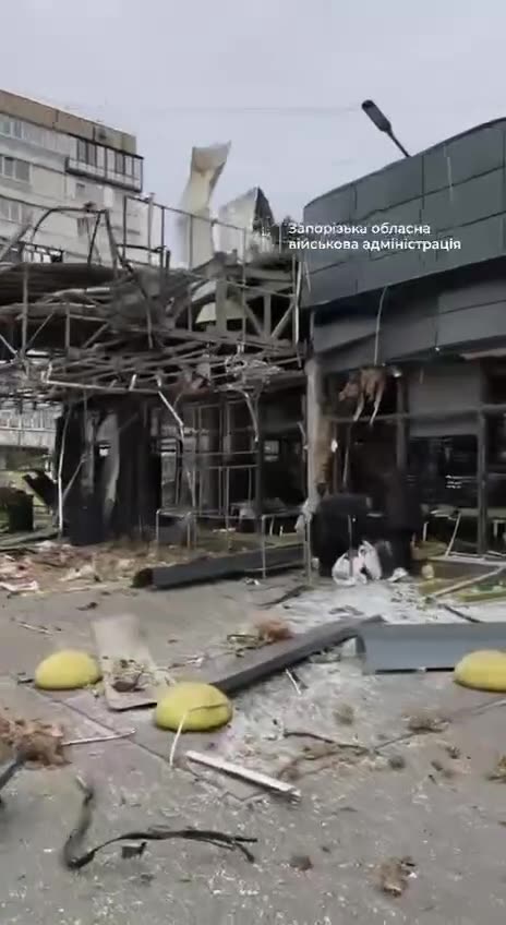 ‼️ In Zaporizhzhia, a hostile attack occurred near a local supermarket,