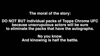 Ep 2: This is Why You Should NEVER Buy Individual Packs of Topps 2025 Chrome UFC- IT'S SCIENCE BABY!