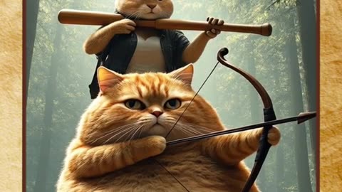 The Archer Cat: A Feline Hunter with a Bow
