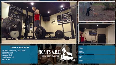 LBL Session w/Remy Pup [Week 21] - Leg Day // Animal Rescue Stream :)