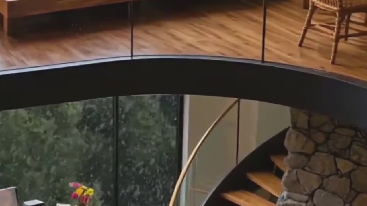 Two-Story Resort Interior Tour, bedroom, Fireplace, Pool Table, Mountain Views.