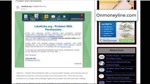 Like4Like - Problem with Permissions - Onmoneyline