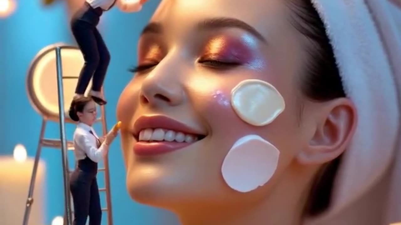 Tiny Makeup Artist Transforms Full-Size Face! 🧚‍♀️✨ | Unreal Mini Makeup Skills