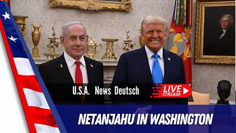 Live - Präsident Donald Trump empfängt den israelischen Premierminister Benjamin Netanjahu.