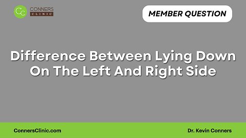 Difference Between Lying Down On The Left And Right Side