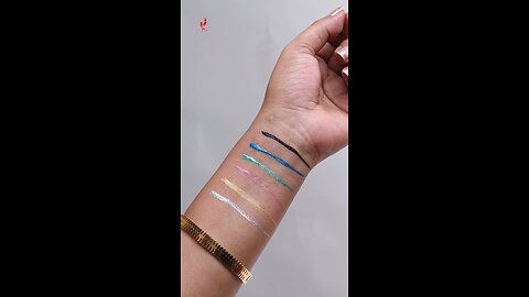 AFFORDABLE COLOUR FULL SHIMMERY EYELINERS #swatchwithme #makeup #brownskin