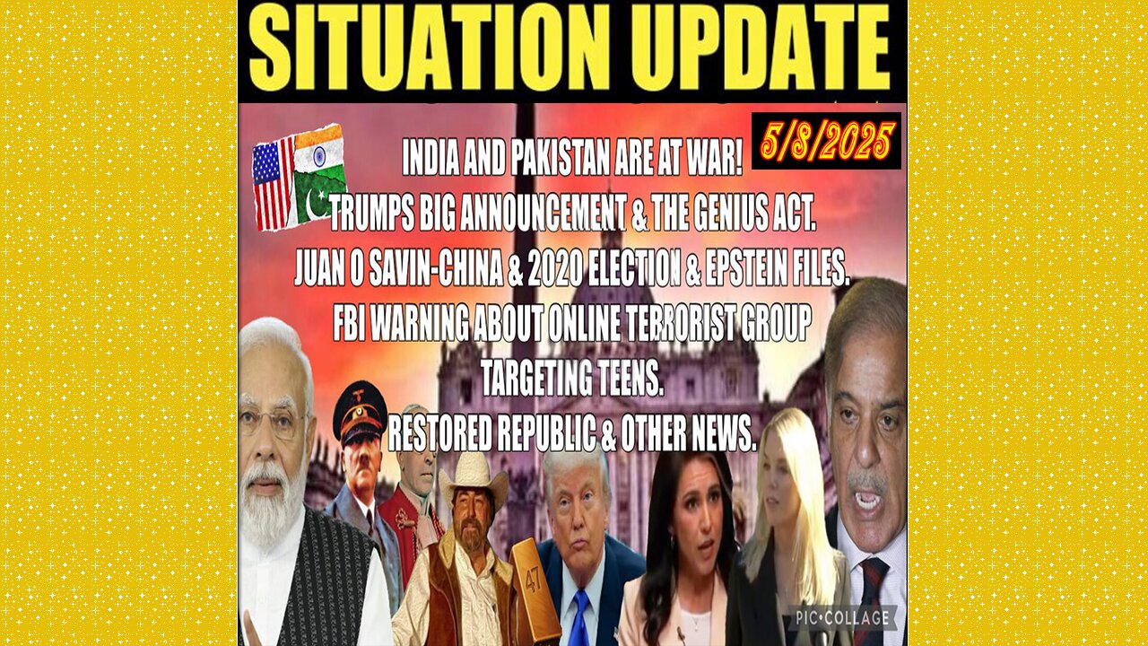 SG Anon. Juan O Savin ~ Situation Update 5/8/25 ~ Restored Republic > Judy Byington- Q+ White Hats