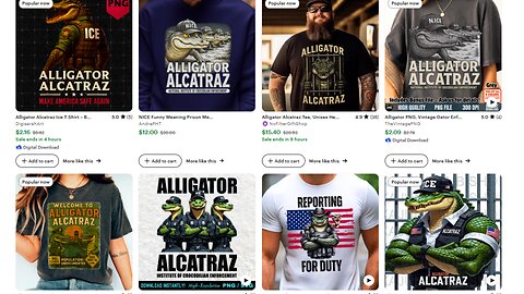 Hypocritical Leftist Wants Etsy to Take Down Alligator Alcatraz Merch