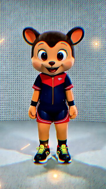 Pikachu dancing in his magic shoes inside the room AI generate creative cartoon video