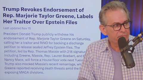 MTG labeled traitor by Trump over Epstein Files▮The Jimmy Dore Show