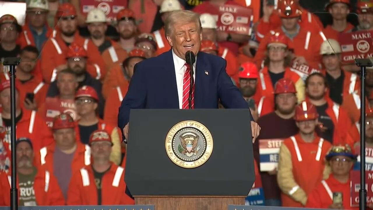 President Donald Trump Speaks At US Steel In Pittsburgh On Deal With Nippon Steel - May 30, 2025