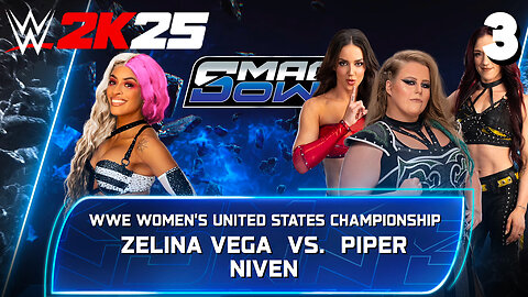 WWE 2K25 Smackdown May 2nd 2025 - Match 3: Zelina has a great DEFENSE!