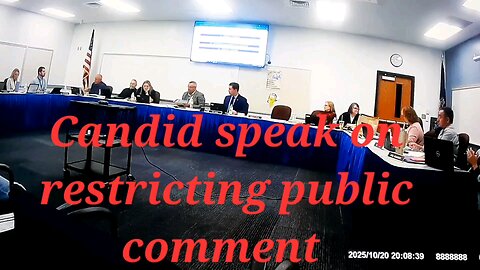 Candid speak on restricting public comment