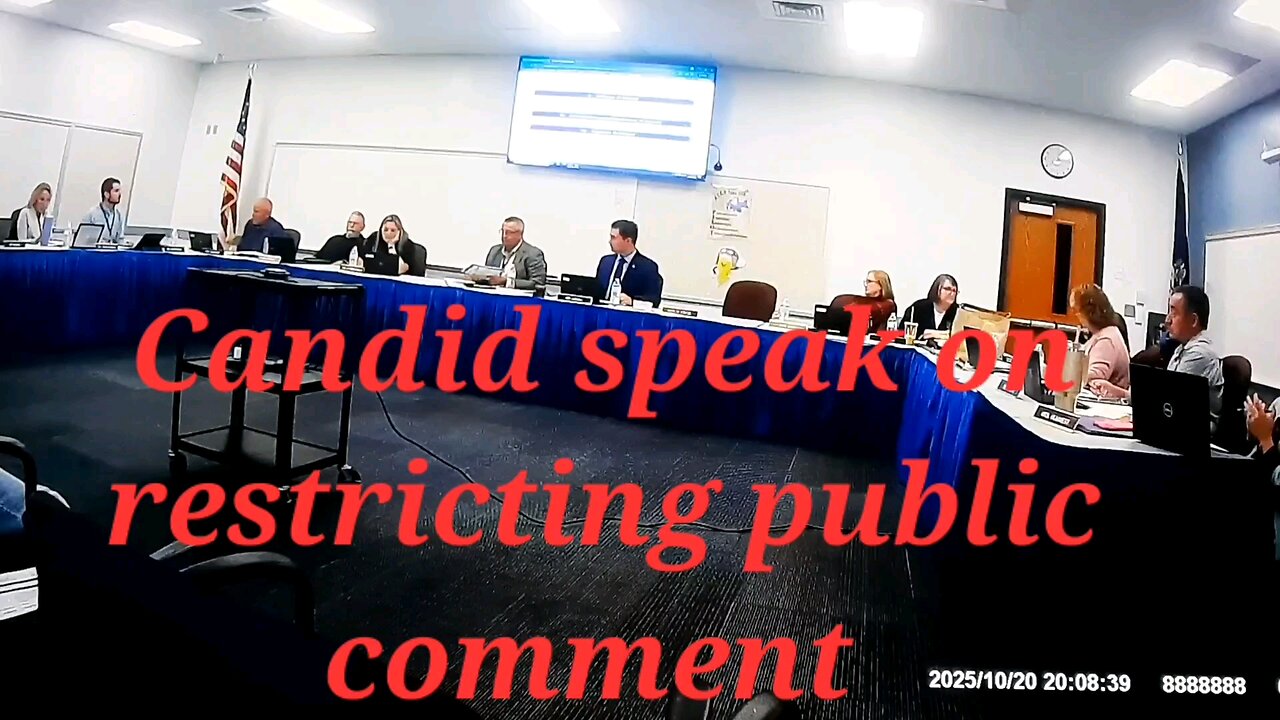 Candid speak on restricting public comment