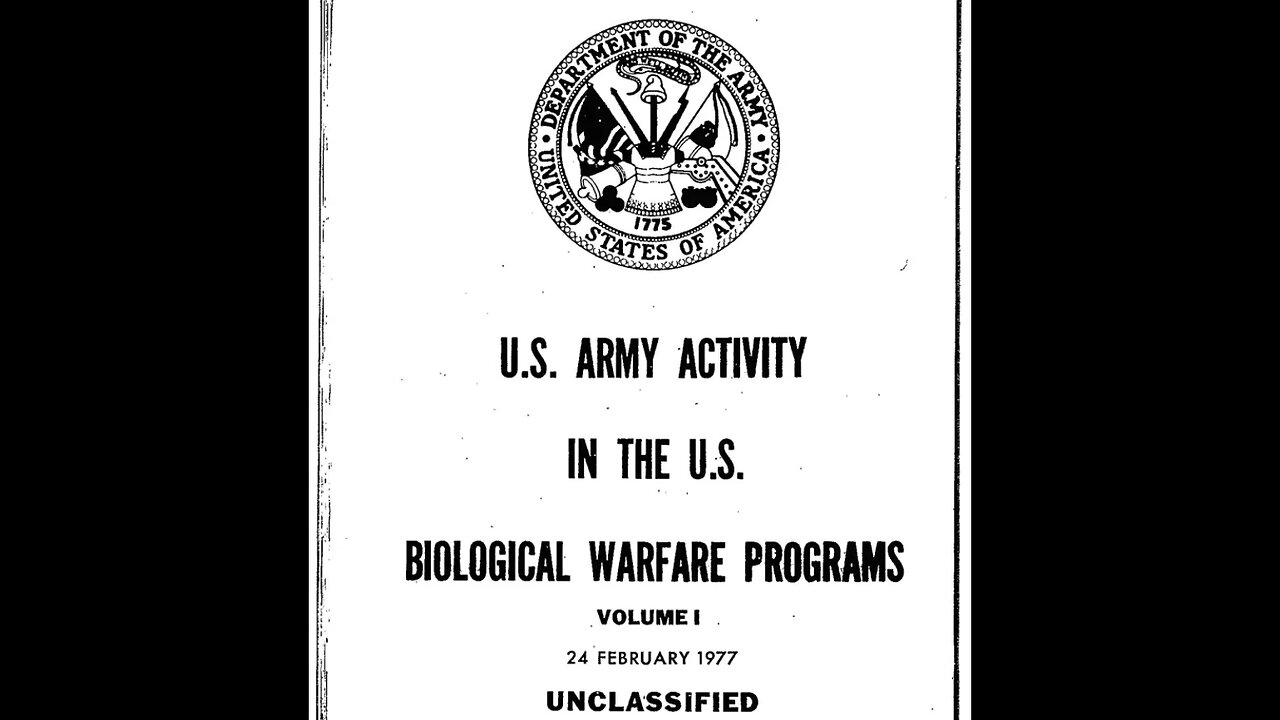 U.S. ARMY BIOLOGICAL WEAPONS USED AGAINST U.S. CITIZENS