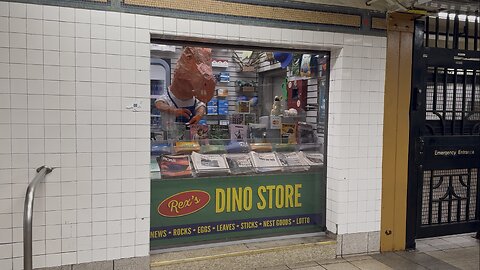 NYC Subway Station Gets Dinosaur-Themed Bodega Art Installation