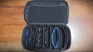 Sunglasses Organizer Case, 8 Adjustable Slots, Pockets