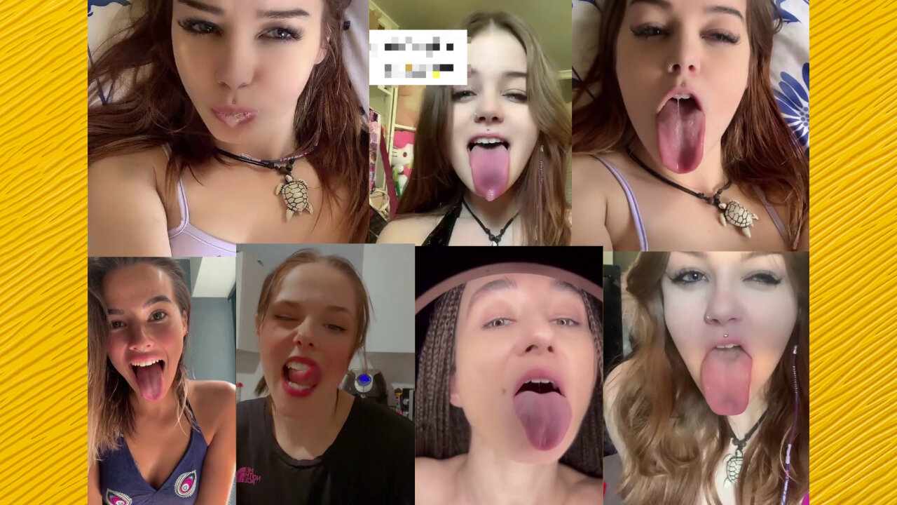 LONG TONGUE GIRLS - Big bank tiktok challenge ❤️‍ClipchampGirls 2025